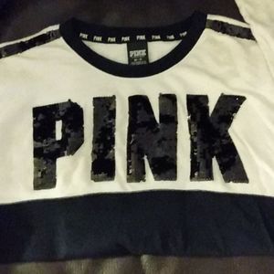 Pink Long Sleeve Shirt - Ink Spots on left sleeve